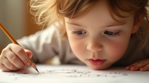 Comment immortaliser l'expression d'un enfant au crayon